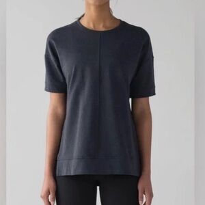 Rare Lululemon Cut Above Thick Black Short Sleeve‎ Minimalist Tshirt Women’s 12